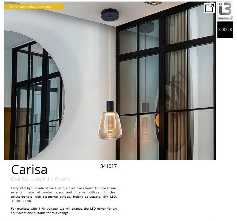 Pendul LED design modern Carisa