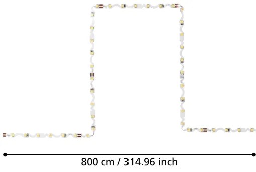 Bandă LED Eglo 99716 8m LED/43,2W/24/230V 3000K