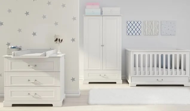 Dulap elegant Ines alb H180 cm