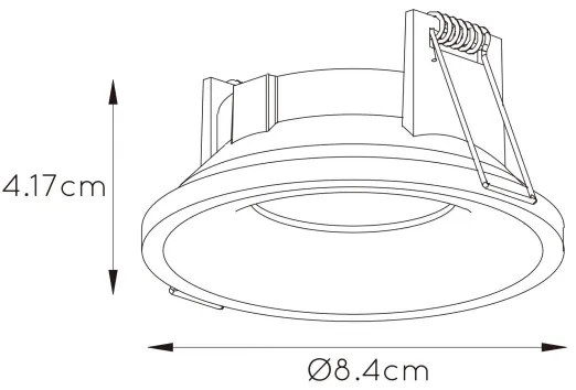 Plafonieră încastrată pentru baie ZIVA 1xGU10/5W/230V IP44 neagră Lucide 09923/01/30