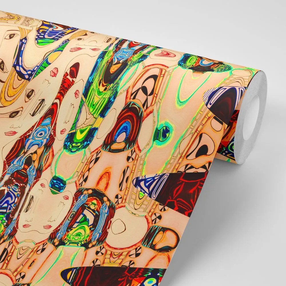 Tapet mama în design abstract