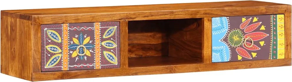 vidaXL Dulap TV de perete multicolor 100x30x22 lemn masiv de salcam