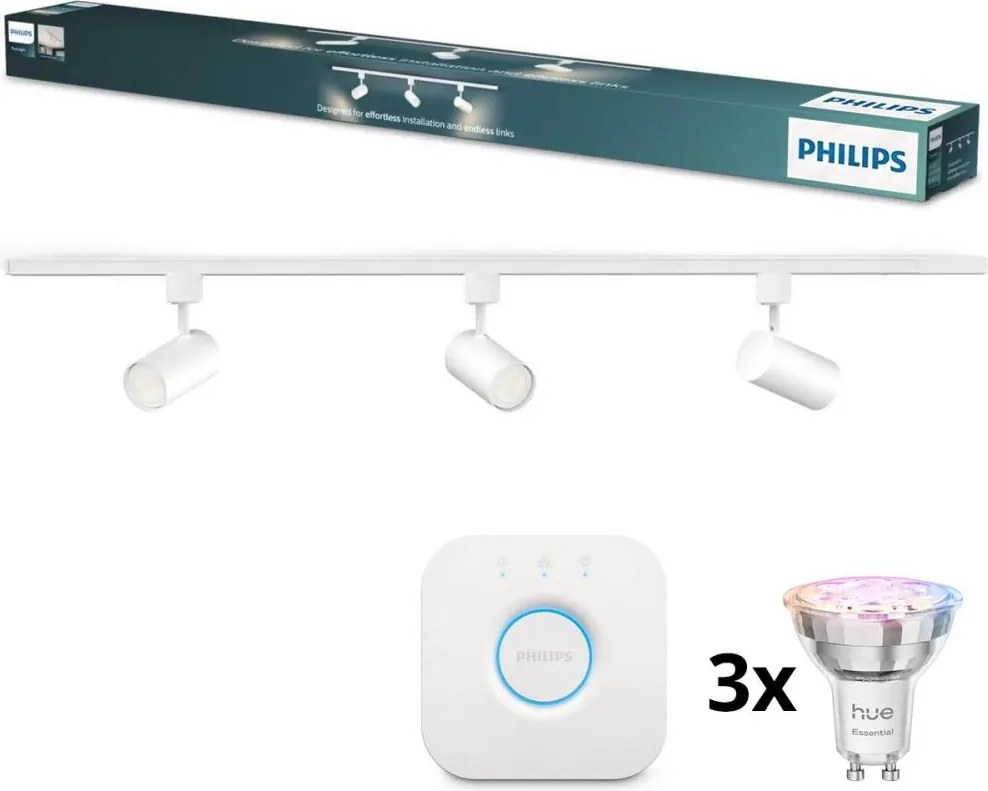 Philips - Spot LED dimabil pe șină, sistem EASYLINK HUE 3xGU10/4,7W/230V + Hue Bridge