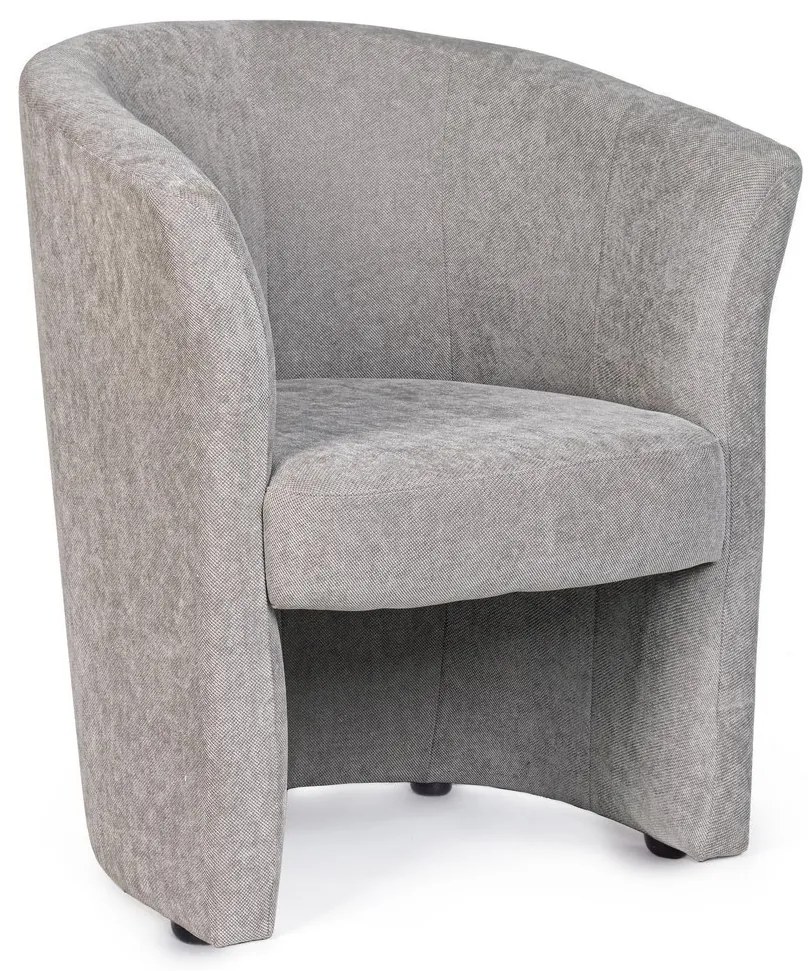 Fotoliu cu tapiterie din textil gri deschis belize 64.5 cm x 63 cm x 76 h x 43 h1 x 68 h2