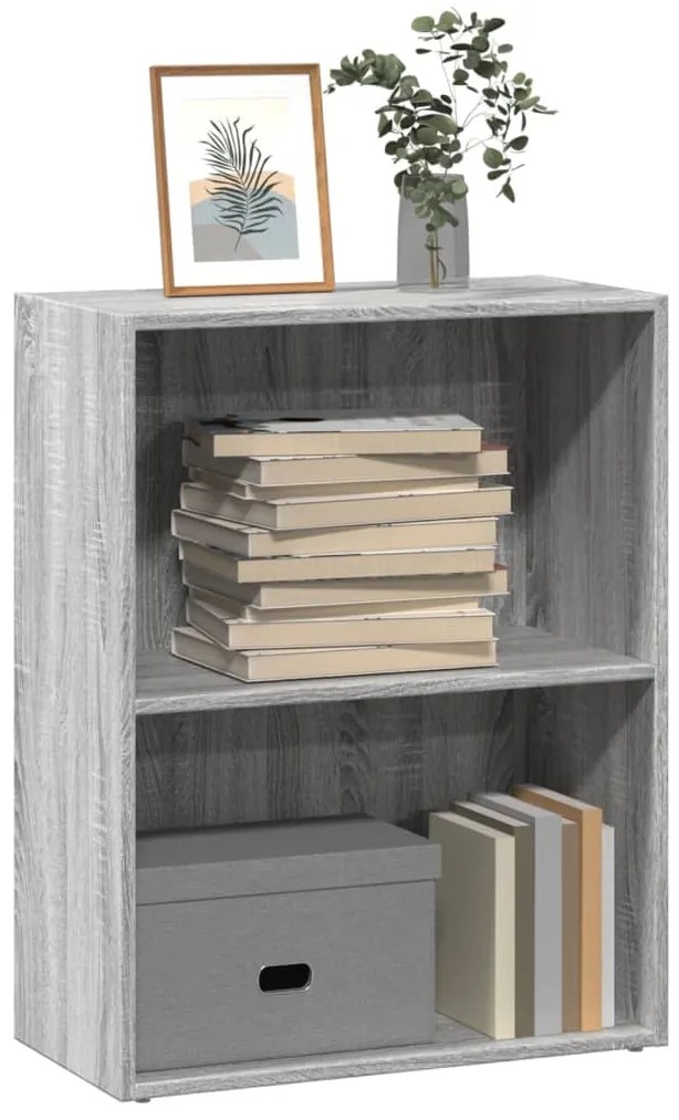 vidaXL Bibliotecă, gri sonoma, 60x30x77 cm, lemn prelucrat