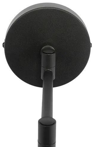 Aplică neagră cu abajur negru și braț reglabil - Ladas Deluxe