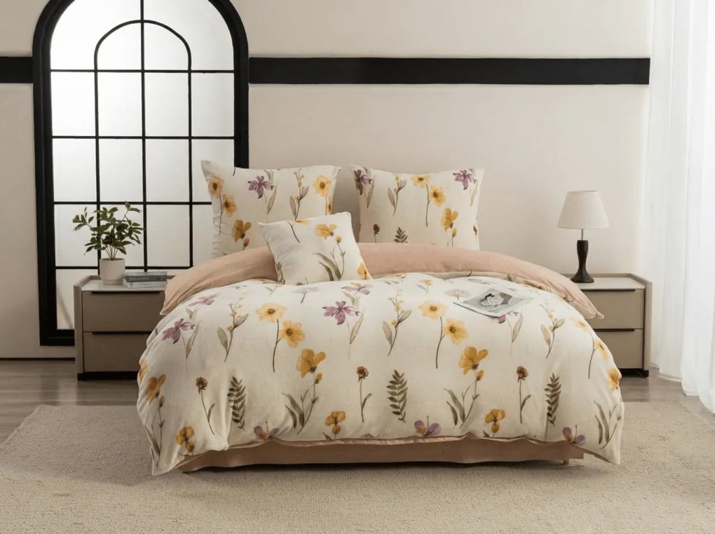 Lenjerie de pat dubla DUO SENSE WILDELLA crem cocolino/flanel Dimensiune lenjerie de pat: 70 x 90 cm | 140 x 220 cm