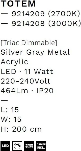 Pendul LED design decorativ 2700K TOTEM