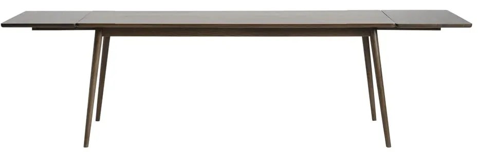 Masă de dining maro extensibilă cu blat cu aspect de lemn de stejar 190x90 cm Barrali – Unique Furniture