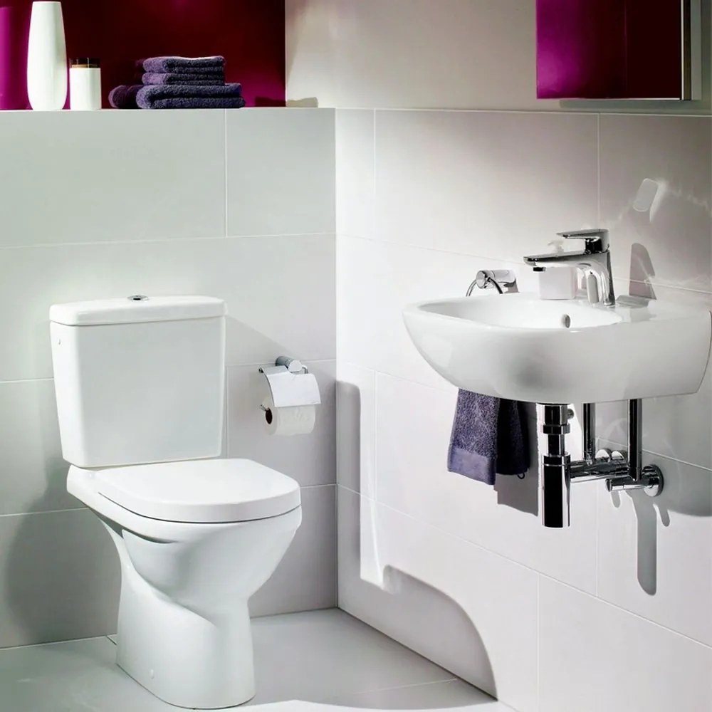 Vas wc stativ monobloc, direct flush, rotund, alb, O.Novo, Villeroy  Boch