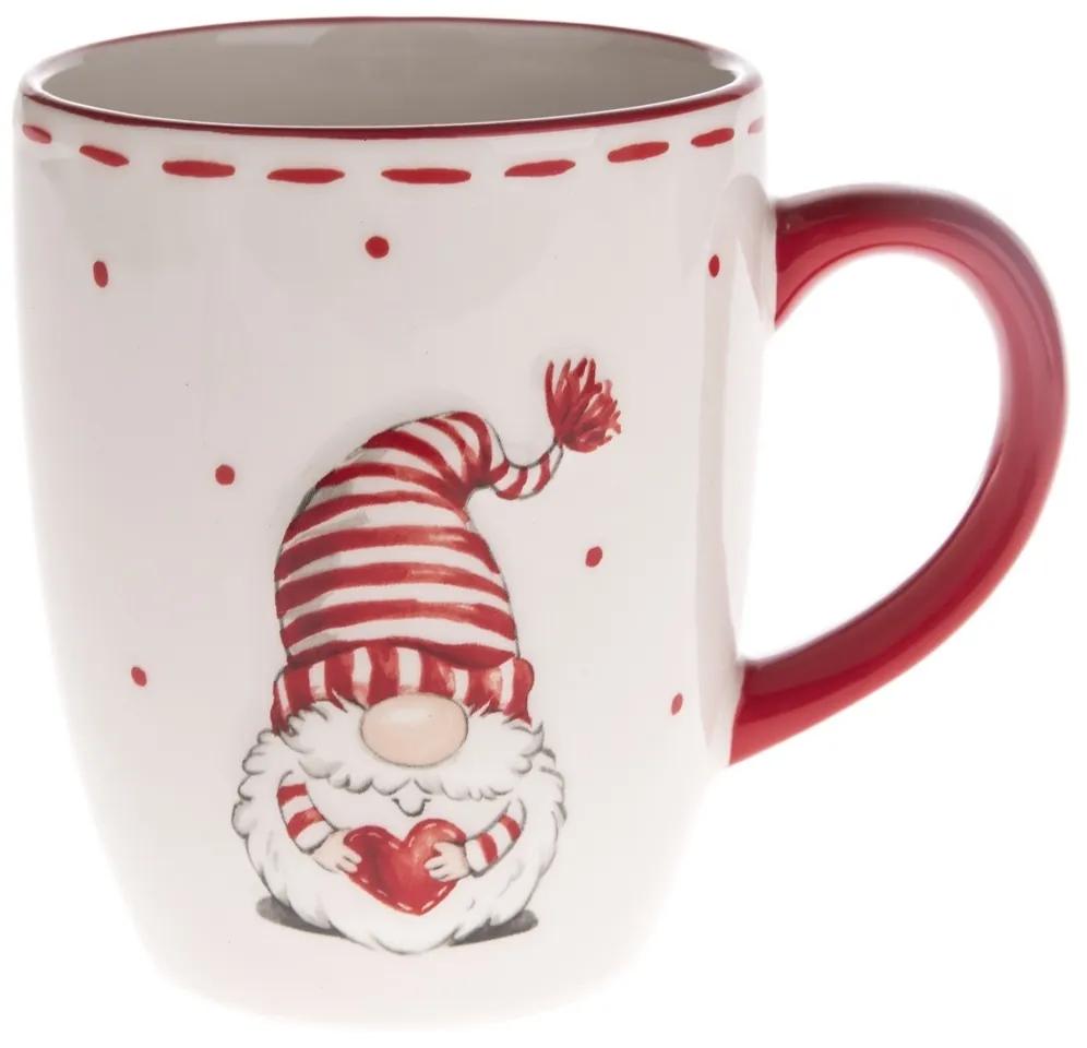 Cană ceramică de Crăciun Elf, 350 ml, roșu