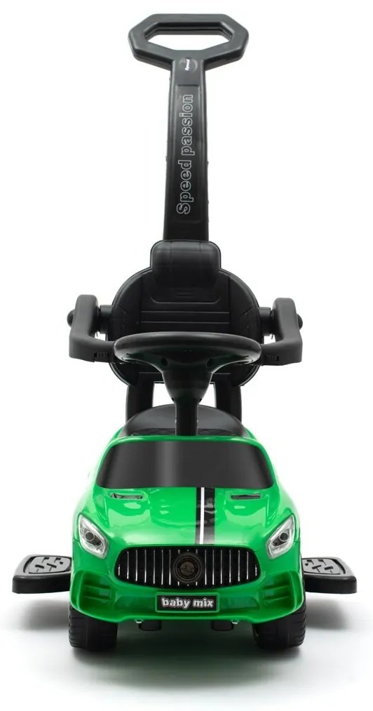 Mașinuță Baby Mix pentru copii cu sunet și barăde ghidare Racer, verde