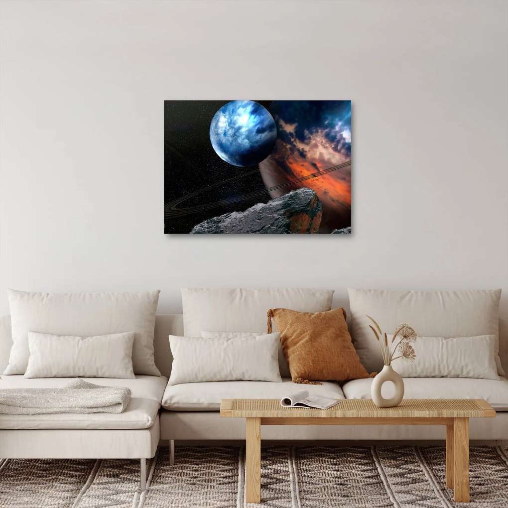 Tablou planetei în cosmos (70x50 cm)