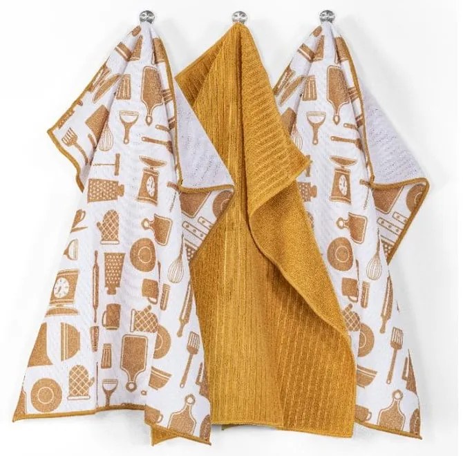 Prosoape de bucătărie 3 buc. din microfibră 48x40 cm Essential - Tiseco Home Studio