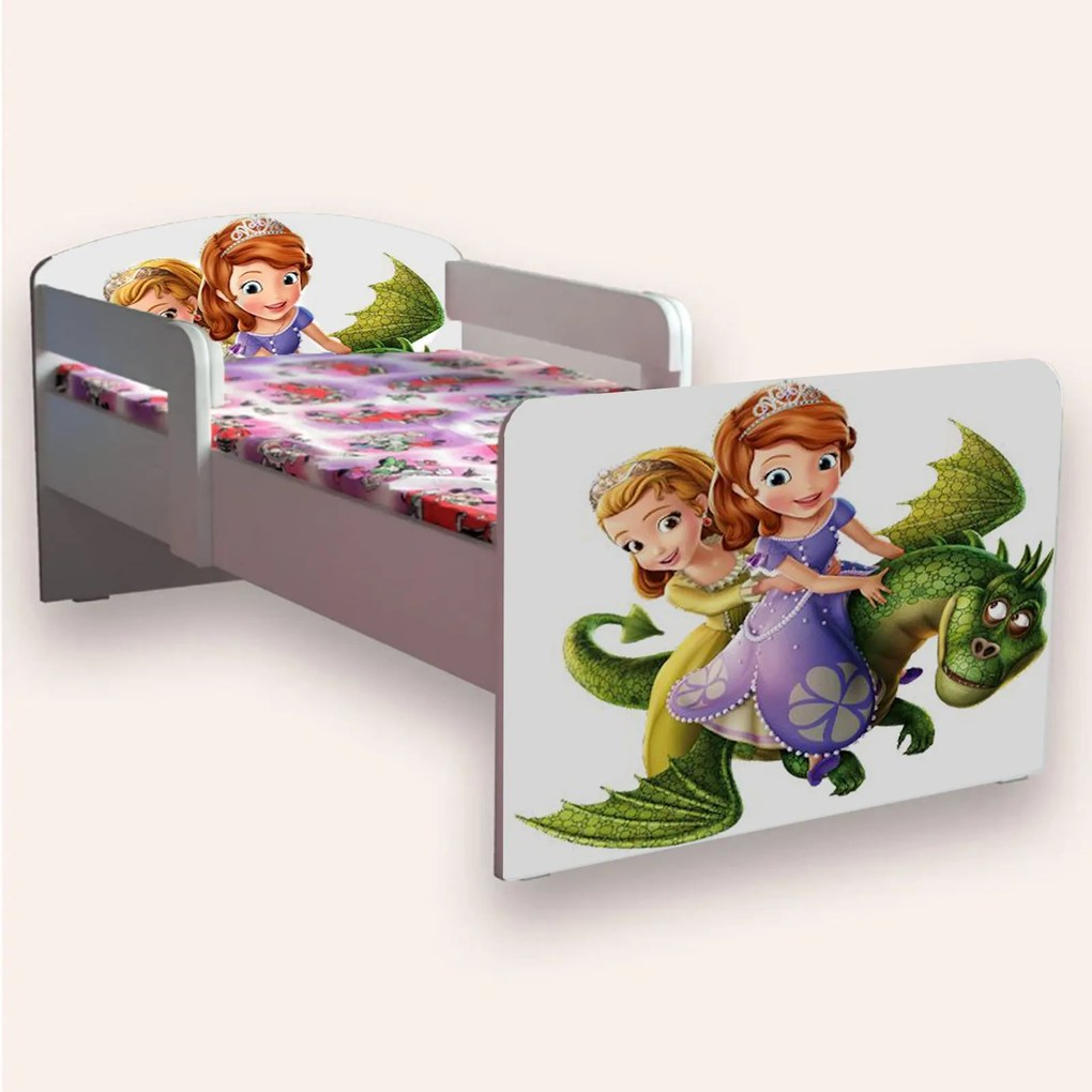 Pat Sofia 2 Mic 2-6 ani 130x60 cm cu paravane laterale Fara saltea CMG51886562836820