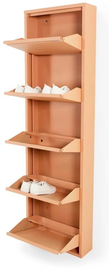 Pantofar somon cu deschidere înclinată din metal 50x169x15 cm Billy – Spinder Design