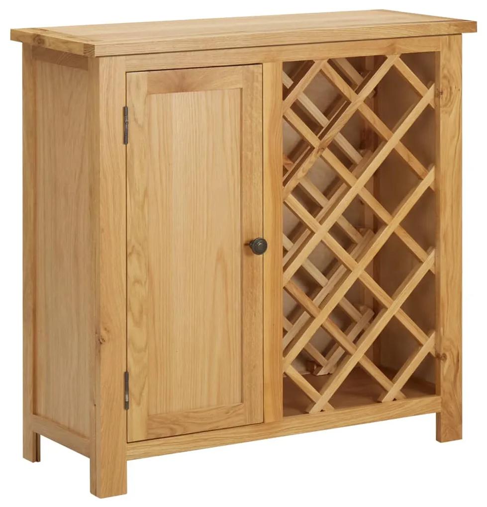 vidaXL Dulap sticle de vin, 11 sticle, 80x32x80 cm, lemn de stejar