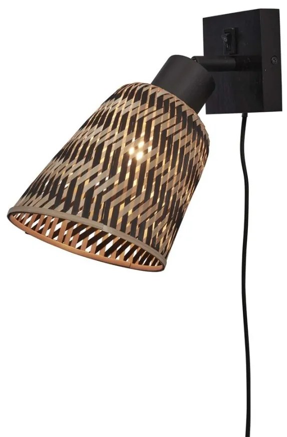 Aplica de perete eco din bambus Java bl/15x17, bl./nat