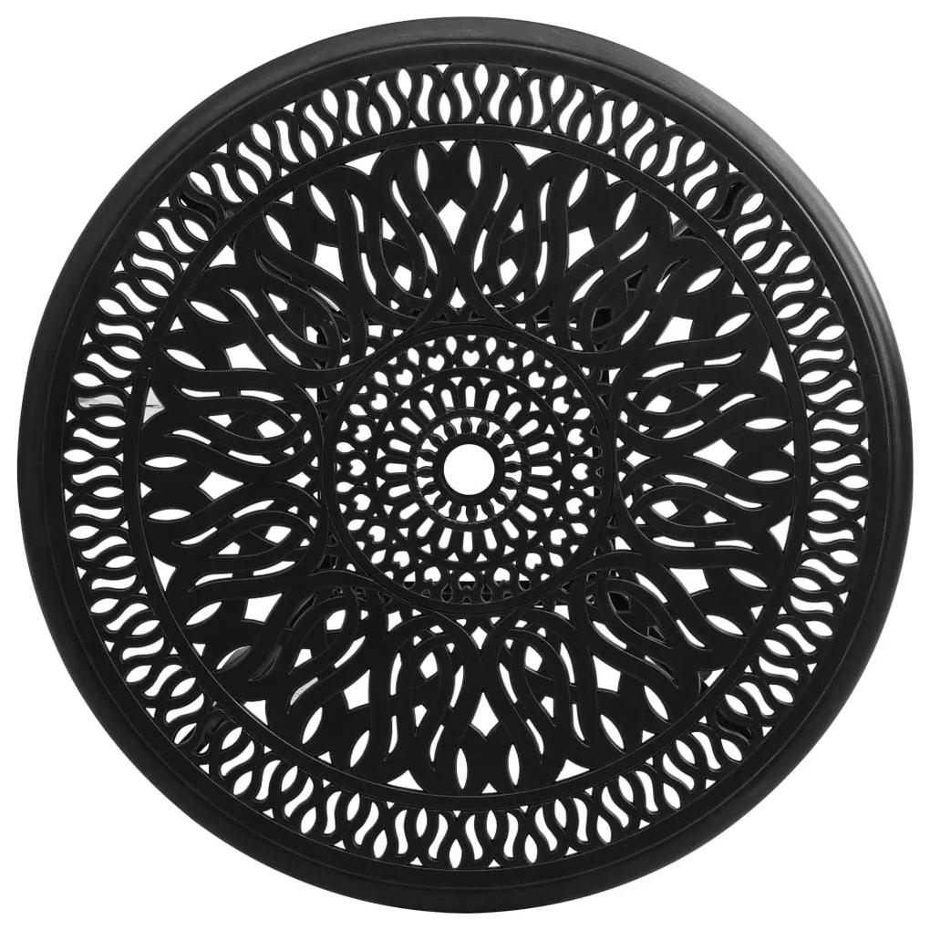 Masa de gradina, negru, 90x90x74 cm, aluminiu turnat 1, Negru, 90 x 90 x 74 cm