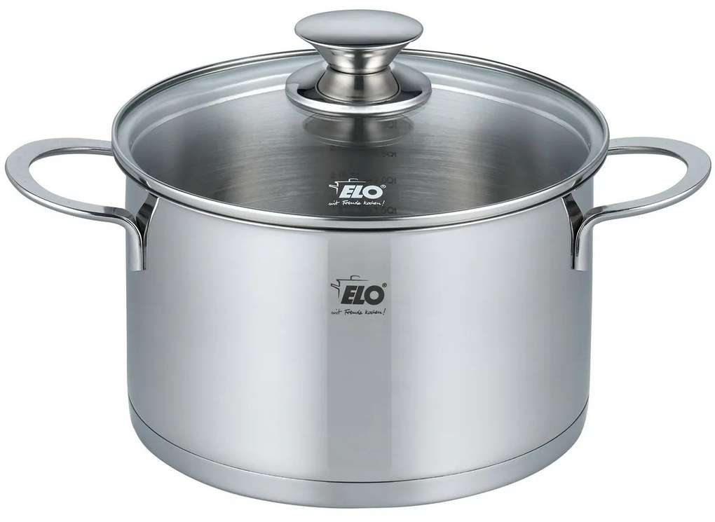 Elo 72550 Oală din oțel inoxidabil Galant 20 cm,3,4 l, 3,4 l