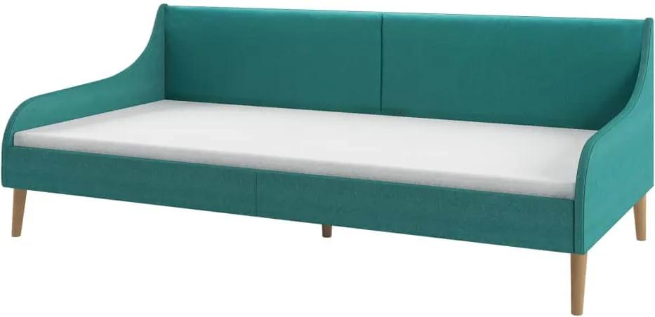 Cadru de pat canapea, material textil, verde