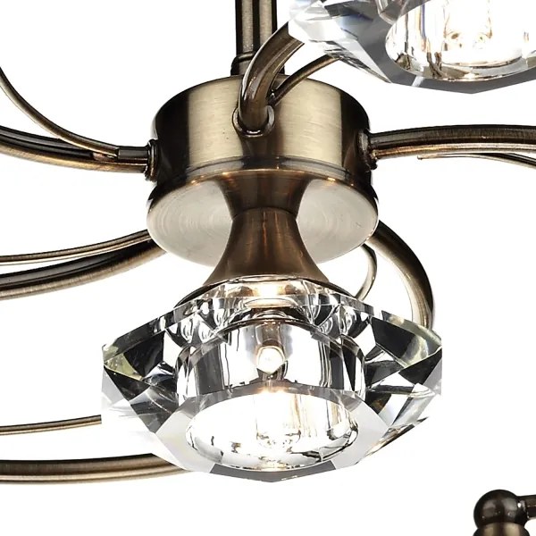 Där Lighting LUT0675 - Lustră de tavan aplicată LUTHER 6xG9/40W/230V, alamă