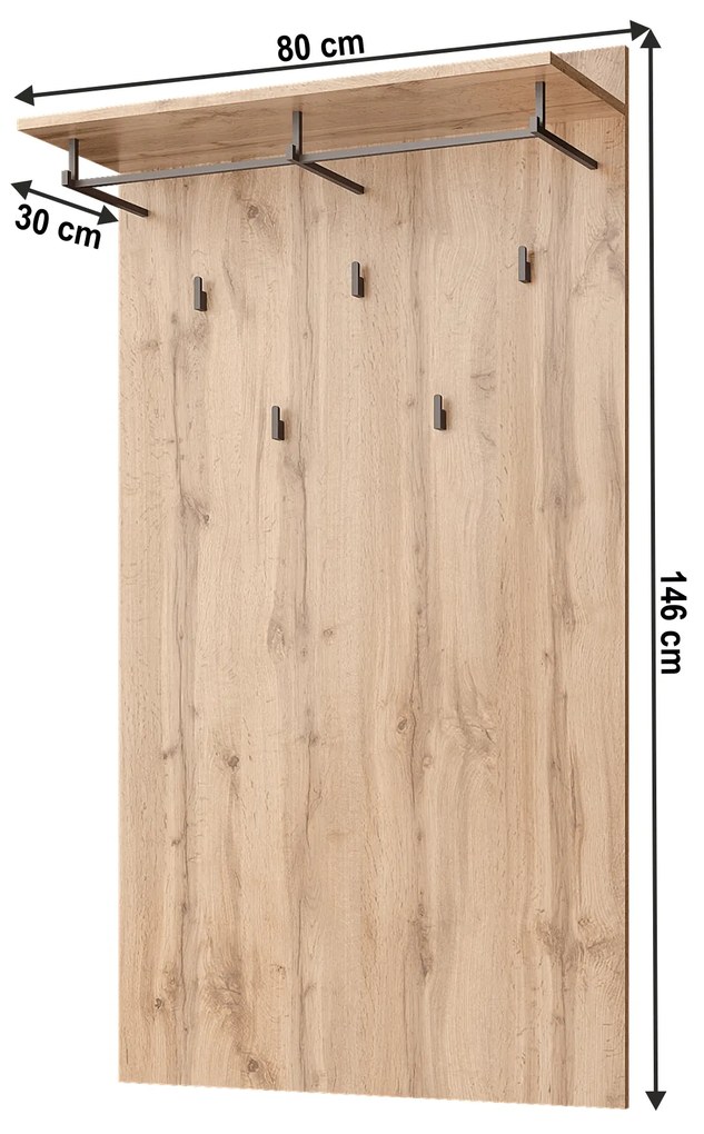 Panou cuier 80 cm Mateo 80 (stejar wotan). 1065315