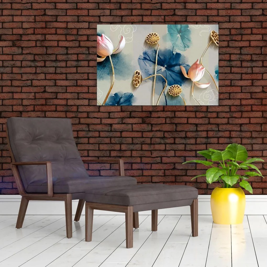 Tablou cu flori (90x60 cm)
