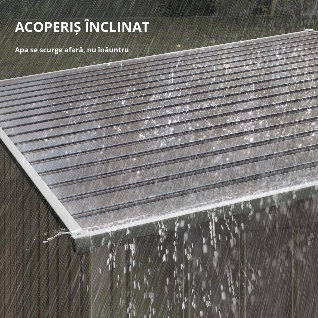 Outsunny Casă din Metal Galvanizat 7 x 5ft, cu Ușă Glisantă | Aosom Romania