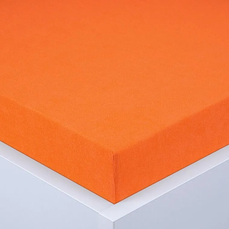 decoDoma Cearşaf cu elastic frotir EXCLUSIVE portocaliu 90 x 200 cm