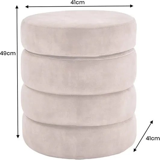 Bancheta cu spatiu de depozitare, Catifea Gri, VOQUE 50cm A-46689 VC