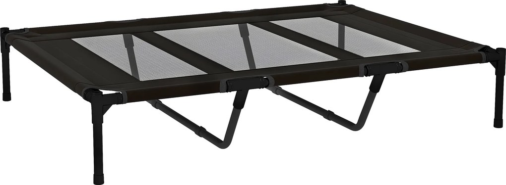 PawHut Pat Înălțat pentru Câini de Talie Mare cu Zonă Respirabilă și Geantă 122x92x23 cm Negru | Aosom Romania