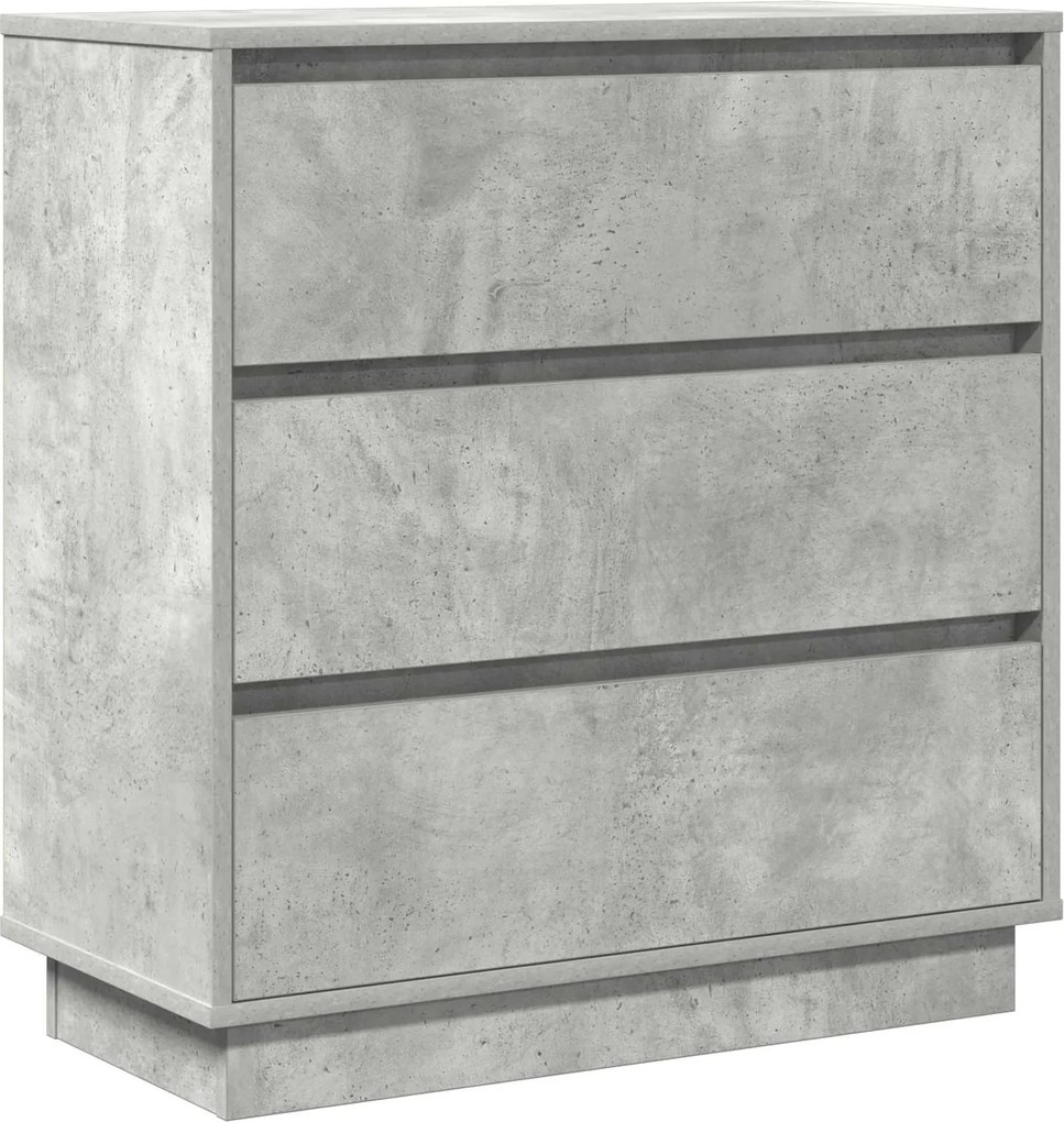 vidaXL Dulap de noapte Gri din beton 71 x 34,5 x 75 cm Lemn compozit
