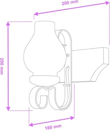 Aplică Brilagi QUEEN 1xE14/40W/230V fag/nuc
