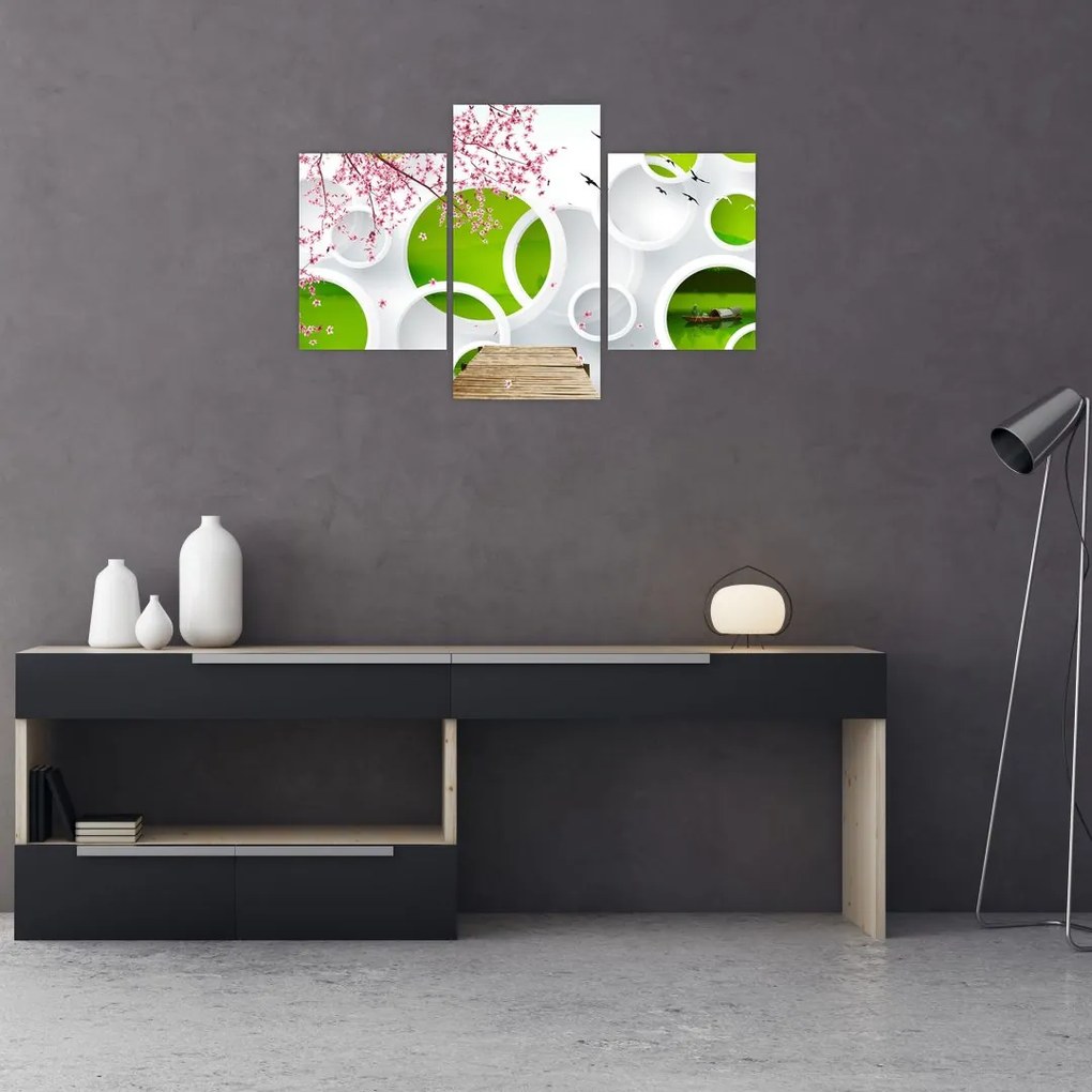 Tablou - Ponton peste lac (90x60 cm)