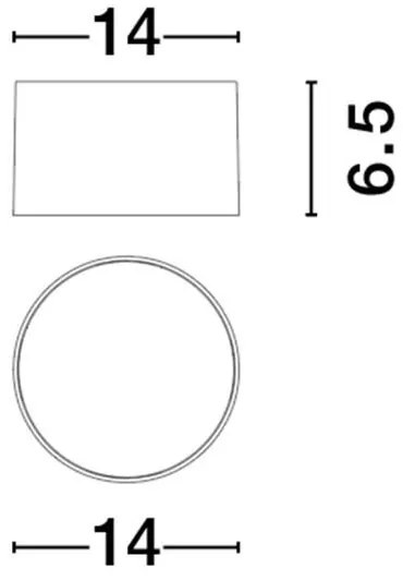 Spot aplicat, Plafoniera LED Luldo negru, 14cm