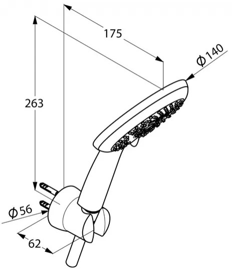 Set dus Kludi, Freshline, 3S, crom-alb