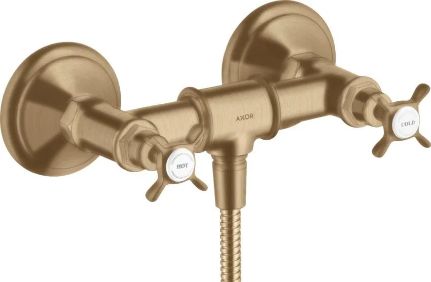 Baterie dus bronz periat, dubla comanda, Hansgrohe Axor Montreux Bronz periat