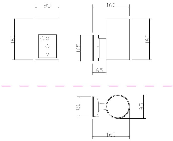 Aplica de perete exterior protectie IP54 Rando alb