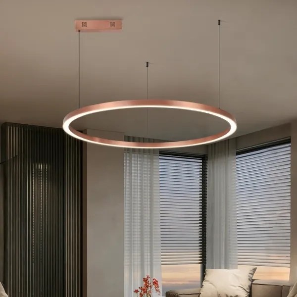 Immax NEO 07327L - Lustru LED dimabil pe cablu FINO 55W/230V 80 cm roz auriu Tuya+telecomandă