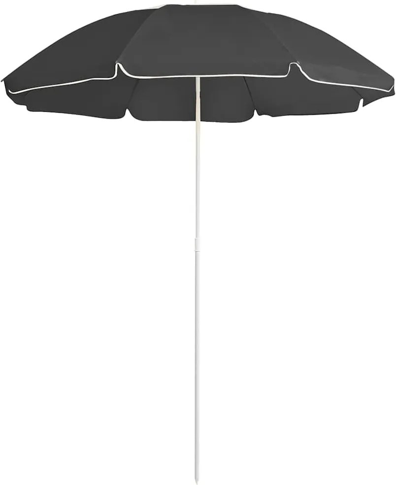 vidaXL Umbrelă de soare de grădină, stâlp din oțel, antracit, 180 cm