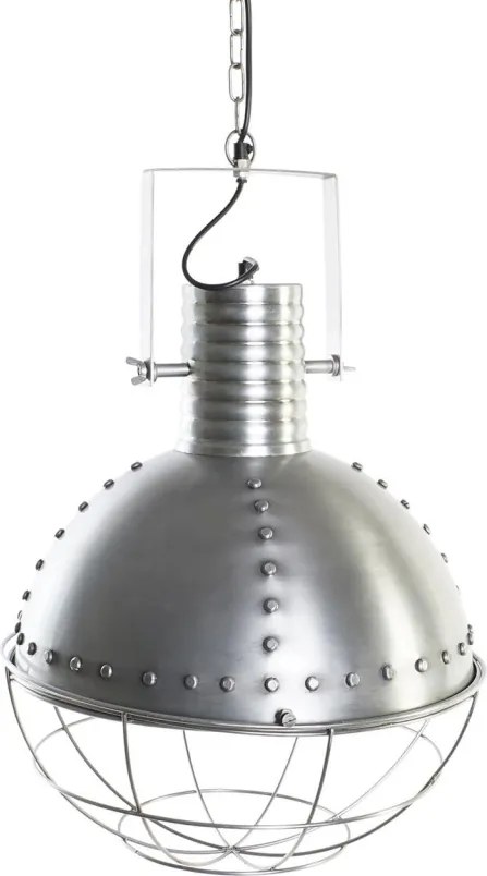 Lustră suspendată din metal, argintiu, finisaj patinat, 66 x 43 cm, „Issoire”