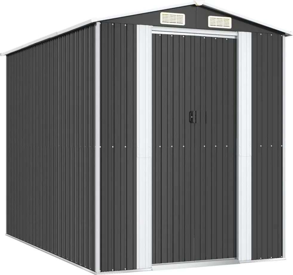 vidaXL Șopron de grădină, antracit, 192x274x223 cm, oțel galvanizat