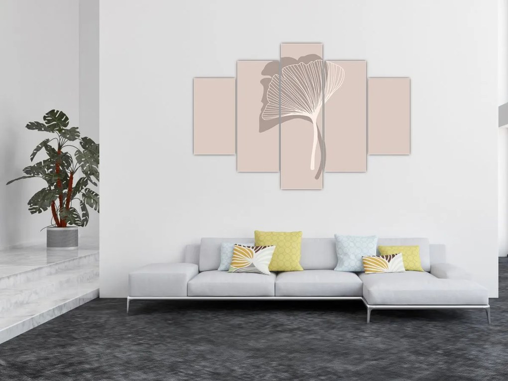 Tablou - Frunze bej N⁰4 (150x105 cm)