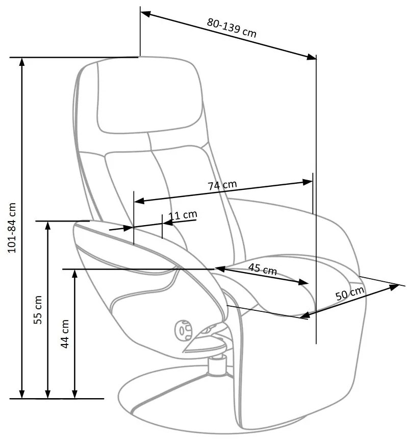 Scaun rabatabil Optima 2, gri