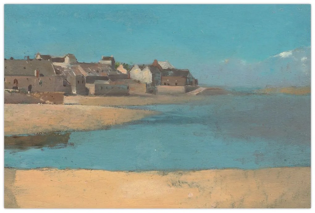 Tablou - Odilon Redon, Village by the Sea in Brittany, reproducere (90x60 cm)