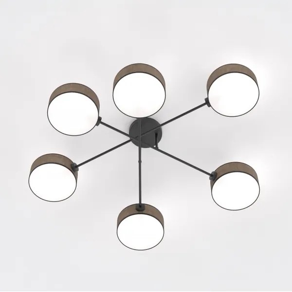 Lustră aplicată MAGA, 6x E14, 10W, 230V, maro