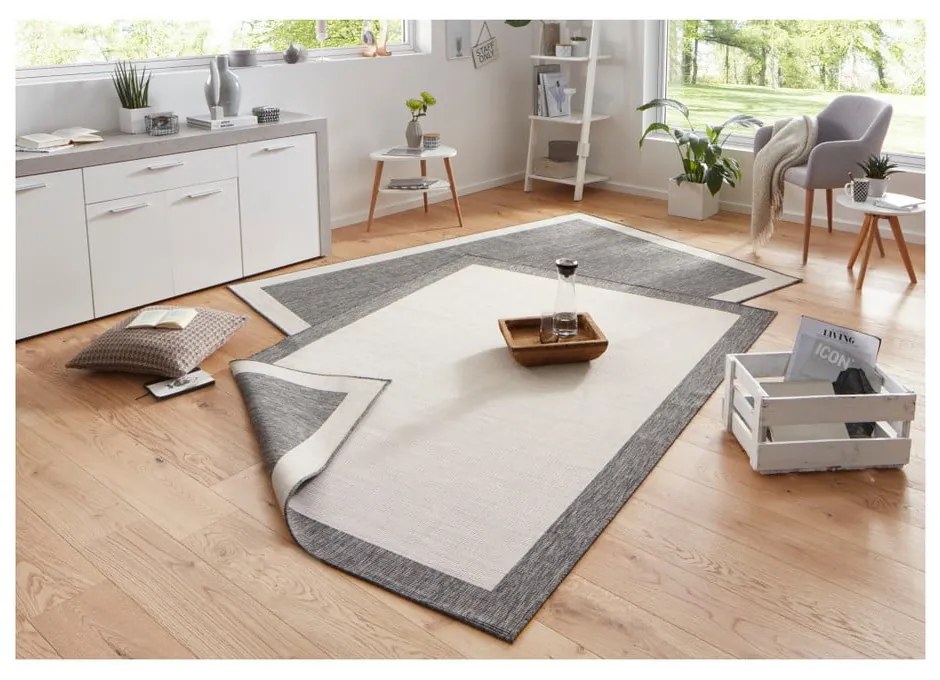 Covor adecvat pentru exterior NORTHRUGS Panama, 160 x 230 cm, gri-crem