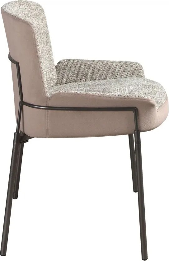 Scaun modern design italian, Tesatura, Catifea, Grey/ Brown