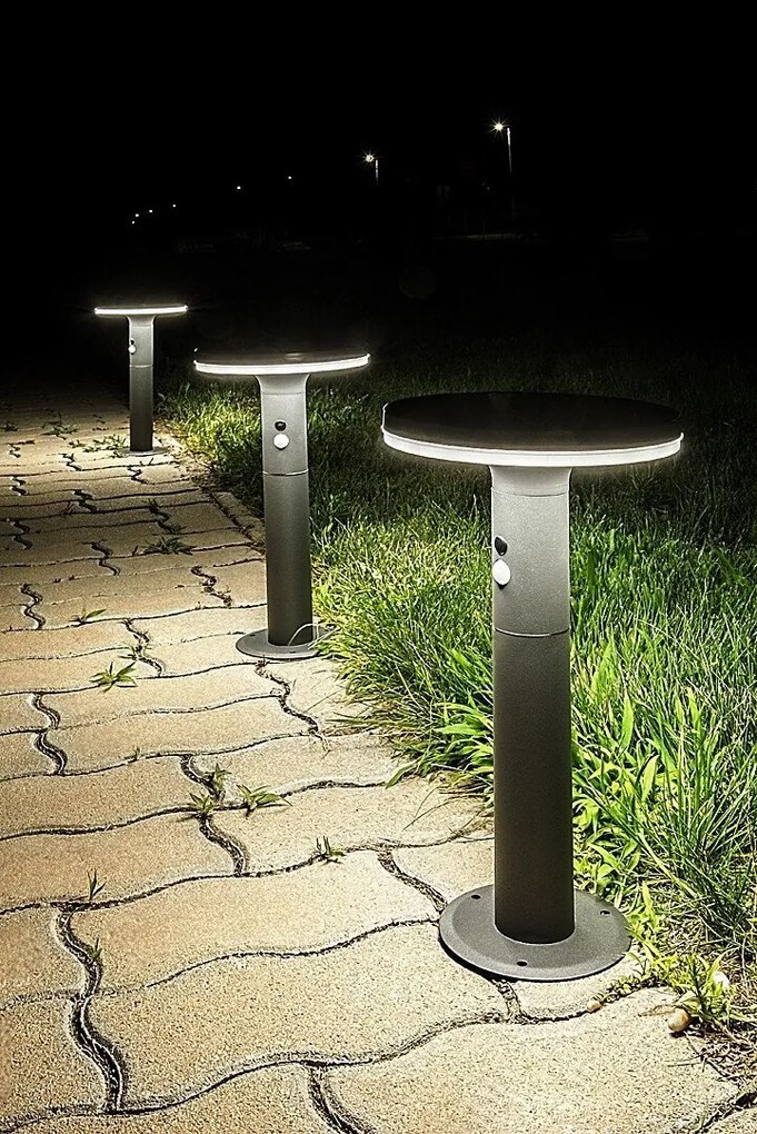 Stalp LED solar cu senzor iluminat exterior IP44 Alaska